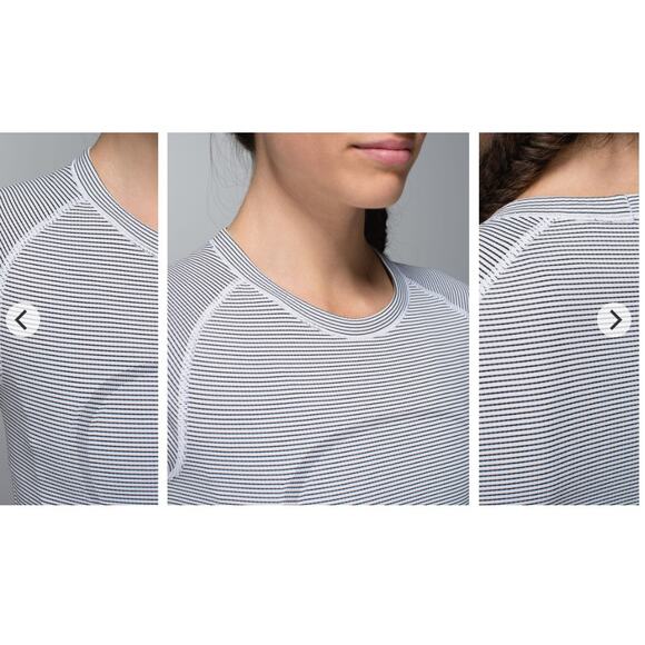 Lululemon Run: Swiftly Tech Short Sleeve Black Gray Stripe 4 - Picture 8 of 9